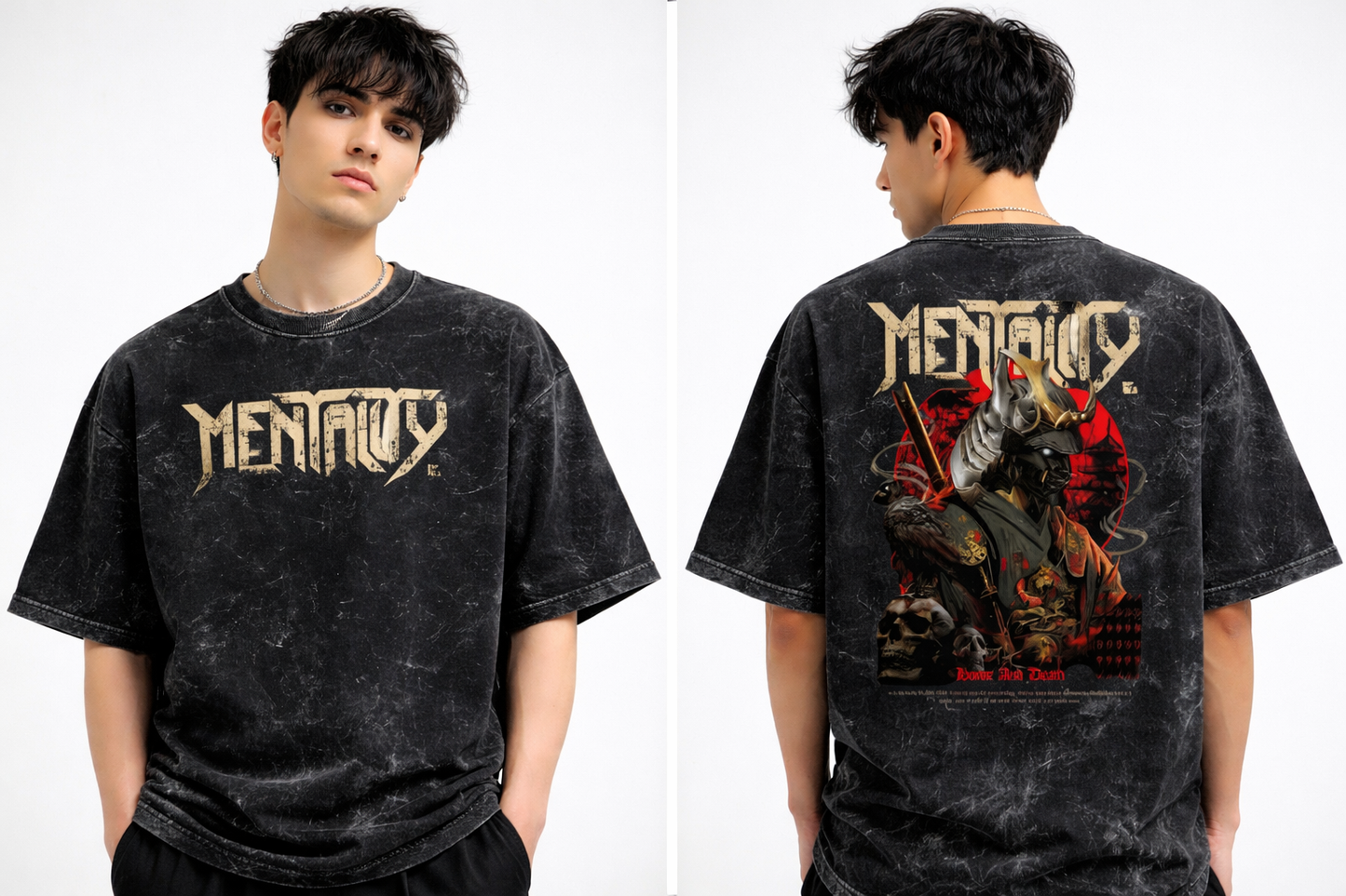 Unisex Acid Washed Oversized Tee